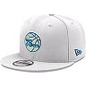 Men's New Era White Philadelphia 76ers Color Pop 9FIFTY Snapback Hat