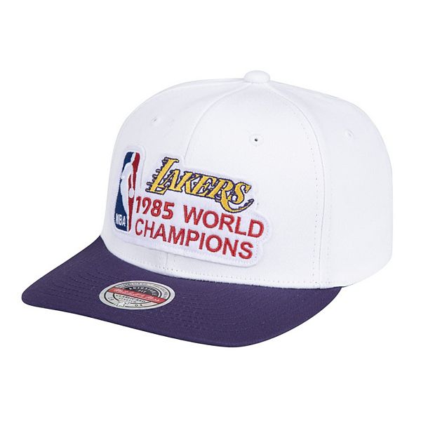 Men's Los Angeles Lakers Mitchell & Ness Purple Hardwood Classics Vintage  Script Snapback Hat