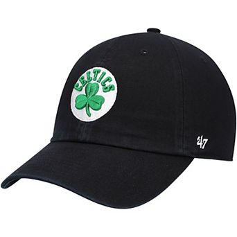 Men's '47 Black Boston Celtics Team Clean Up Adjustable Hat