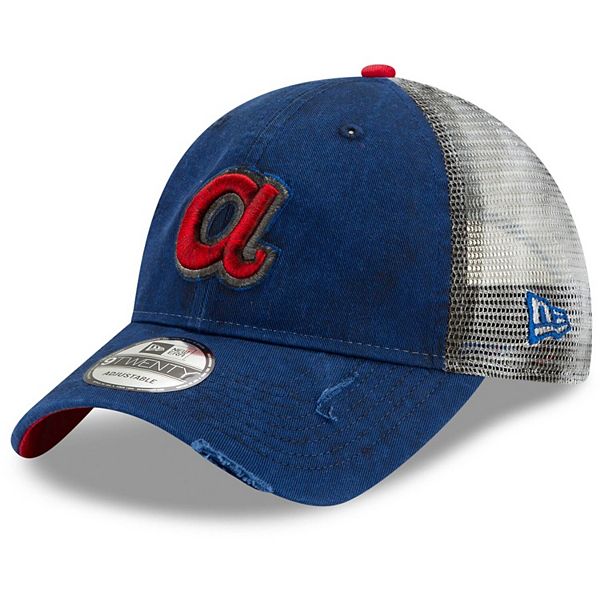 atlanta braves mesh fitted hat