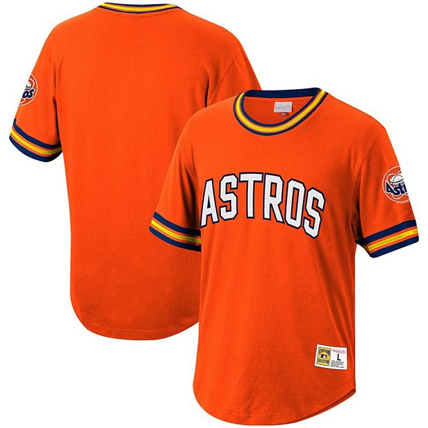 Men's Mitchell & Ness Orange Houston Astros Cooperstown Collection Wild  Pitch Jersey T-Shirt