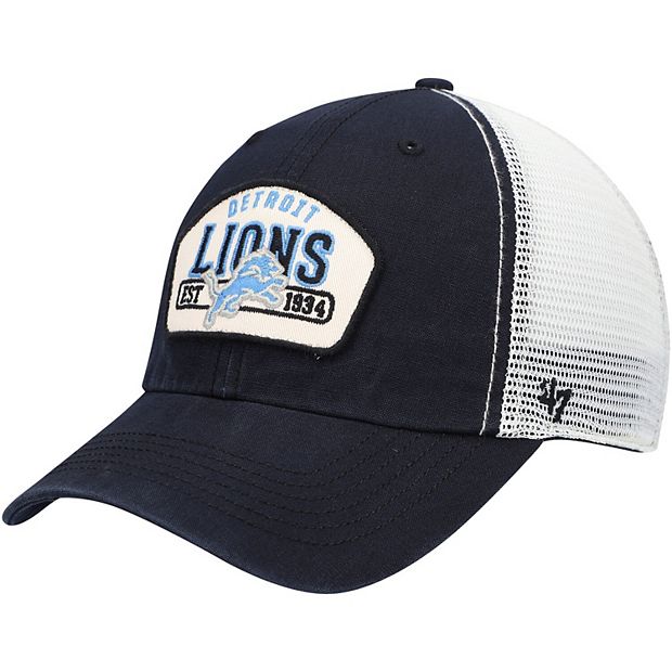 ‘47 Men's Detroit Lions Clean Up Adjustable Black Hat