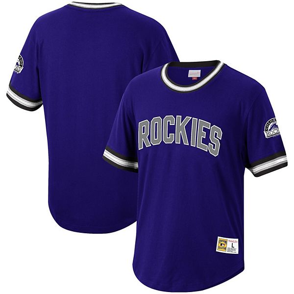 Men's Mitchell & Ness Purple Colorado Rockies Cooperstown Collection Wild  Pitch Jersey T-Shirt