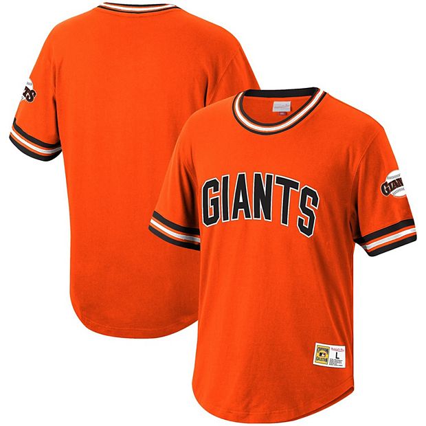 Men's Mitchell & Ness Orange San Francisco Giants Cooperstown Collection  Wild Pitch Jersey T-Shirt