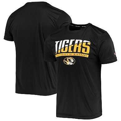 Men's Champion Black Missouri Tigers Wordmark Slash T-Shirt