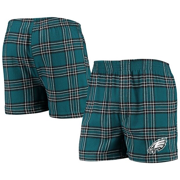 Men's Concepts Sport Midnight Green/Black Philadelphia Eagles Takeaway  Flannel Boxers