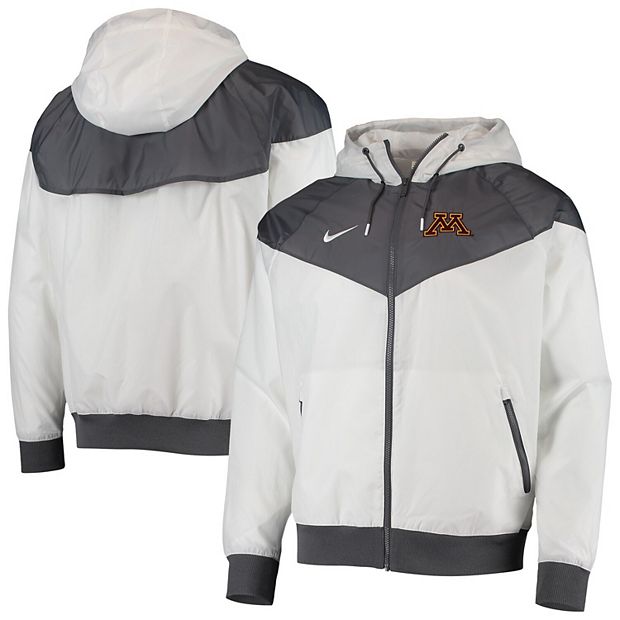 Men's Nike White Minnesota Golden Gophers Windrunner Raglan Full