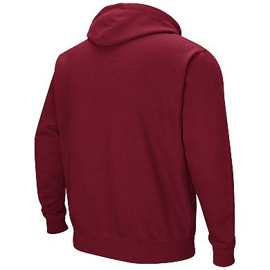 Men's Colosseum Cherry Temple Owls Arch and Logo Pullover Hoodie
