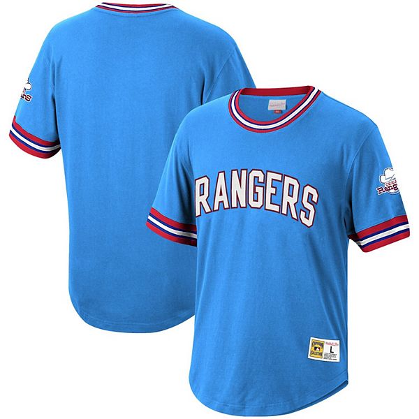 Men's Mitchell & Ness Light Blue Texas Rangers Cooperstown Collection Wild  Pitch Jersey T-Shirt