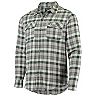 Men's Antigua Green/Gray Green Bay Packers Ease Flannel Long Sleeve Button-Up Shirt