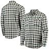 Men's Antigua Green/Gray Green Bay Packers Ease Flannel Long Sleeve Button-Up Shirt
