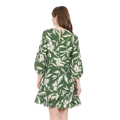 elodie floral long sleeve maxi dress Elorie Long Sleeve Maxi Dress Blue / Brown main image 0