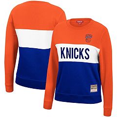 New York Knicks Youth Strong Side Pullover Sweatshirt - Orange/Royal