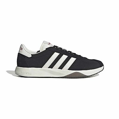 adidas Run 76/26 Women's Sportswear Sneakers, Black White Scarlet, 6