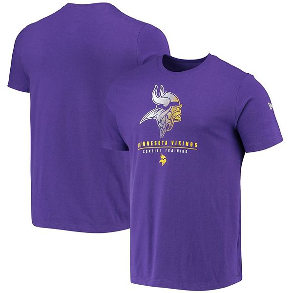 Men's New Era Purple Minnesota Vikings Combine Authentic Go For It T-Shirt