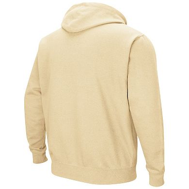 Men's Colosseum Gold Georgia Tech Yellow Jackets Arch and Logo Pullover Hoodie