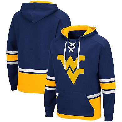 Men's Colosseum Navy West Virginia Mountaineers Lace Up 3.0 Pullover Hoodie