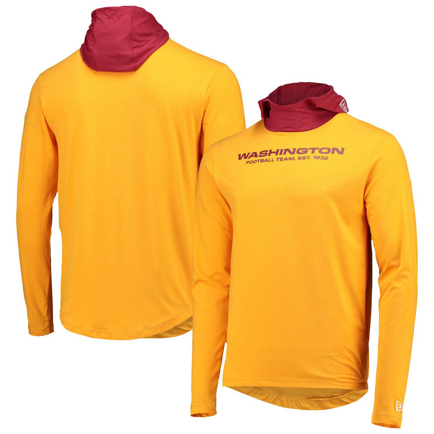 Men's Burgundy Washington Football Team Refresh Split Pullover Hoodie