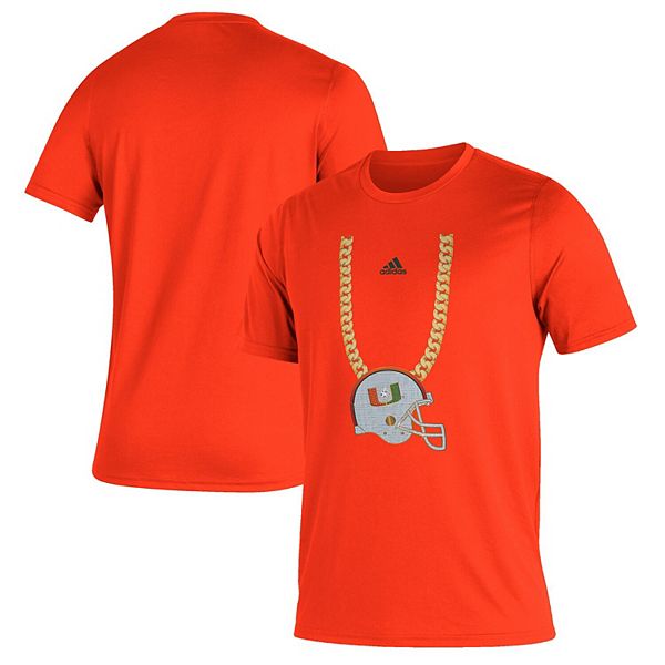 adidas Orange Miami Hurricanes Turnover Chain T-Shirt