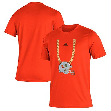 Men's adidas Orange Miami Hurricanes Turnover Chain Creator T-Shirt