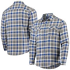 Men's Antigua Navy Dallas Cowboys Stance Flannel Button-Up Long