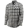 Men's Antigua Black/Gray Miami Dolphins Ease Flannel Long Sleeve Button-Up Shirt