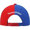Men's Mitchell & Ness Red/Royal Philadelphia 76ers Hardwood Classics Diamond Cut Snapback Hat