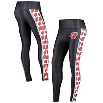 Women's Concepts Sport Black Wisconsin Badgers Dormer Knit Leggings