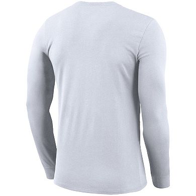 Men's Nike White Michigan State Spartans School Logo Legend Performance Long Sleeve T-Shirt