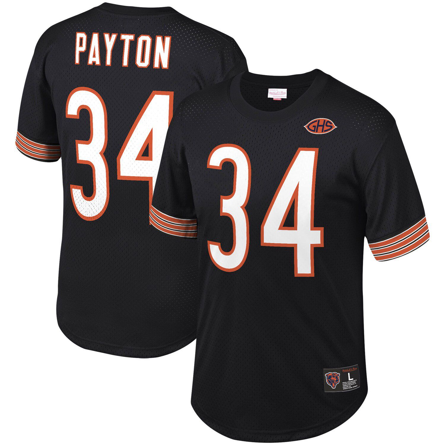 Image for Unbranded Men's Mitchell & Ness Walter Payton Black Chicago Bears Retired Player Name & Number Mesh Top at Kohl's.