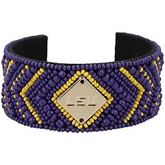 LSU Tigers GOLDIE Bead Logo Cuff Bracelet