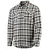 Men's Antigua Black/Gray Pittsburgh Steelers Ease Flannel Long Sleeve Button-Up Shirt