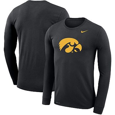 Men's Nike Black Iowa Hawkeyes School Logo Legend Performance Long ...