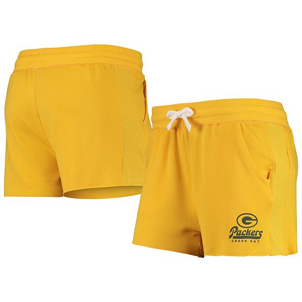 Women's Junk Food Gold Green Bay Packers Tri-Blend Shorts