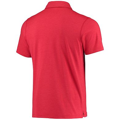 Men's Columbia Scarlet Ohio State Buckeyes Tech Trail Space Dye Omni-Shade Polo