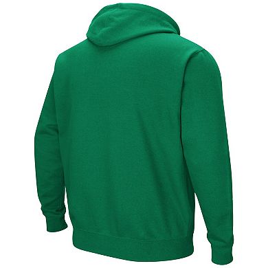 Men's Colosseum Kelly Green Marshall Thundering Herd Arch and Logo Pullover Hoodie