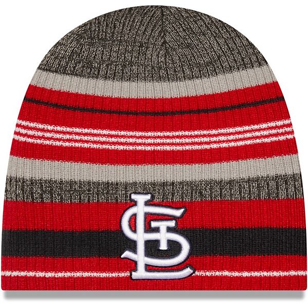 Men's New Era Red St. Louis Cardinals Striped Beanie Hat