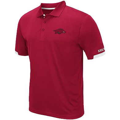 Men's Colosseum Cardinal Arkansas Razorbacks Santry Lightweight Polo