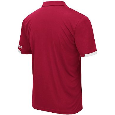 Men's Colosseum Cardinal Arkansas Razorbacks Santry Lightweight Polo