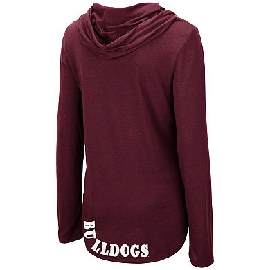 Women's Colosseum Maroon Mississippi State Bulldogs My Lover Lightweight Hooded Long Sleeve T-Shirt