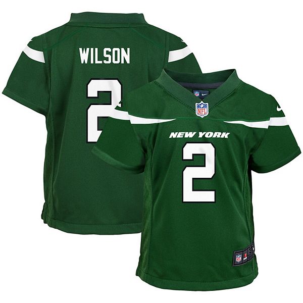 Nike Youth New York Jets Zach Wilson #2 Green Game Jersey