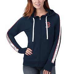 STARTER Women's Starter Red/Navy Boston Red Sox Baseline Raglan Pullover  Sweatshirt