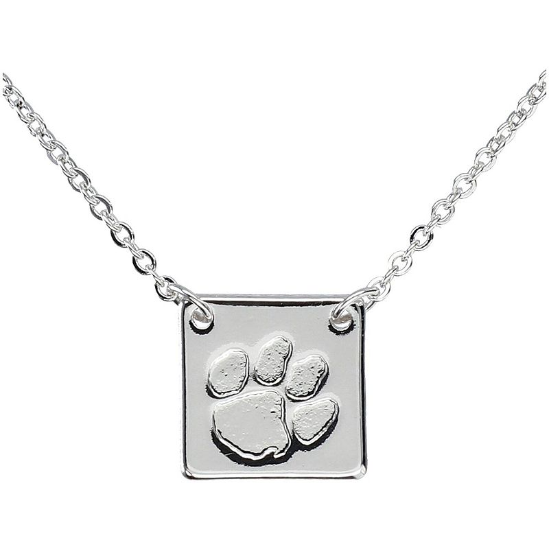 Clemson Tigers Felicity Necklace, Womens, CLM Silver