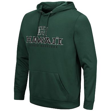 Men's Colosseum Green Hawaii Warriors Lantern Pullover Hoodie