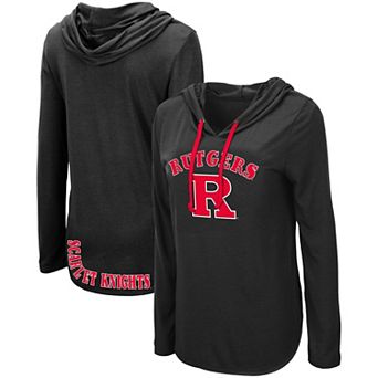 Women's Colosseum Black Rutgers Scarlet Knights My Lover Hoodie Long Sleeve T-Shirt