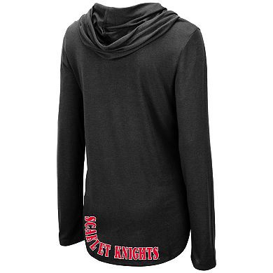 Women's Colosseum Black Rutgers Scarlet Knights My Lover Hoodie Long Sleeve T-Shirt