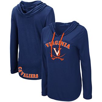 Women's Colosseum Navy Virginia Cavaliers My Lover Hoodie Long Sleeve T-Shirt