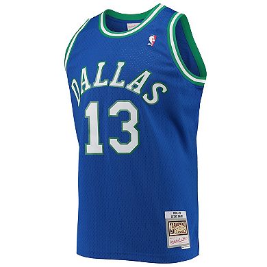 Men's Mitchell & Ness Steve Nash Blue Dallas Mavericks Hardwood Classics Swingman Jersey
