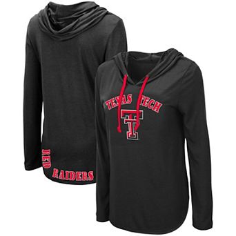 Women's Colosseum Black Texas Tech Red Raiders My Lover Hoodie Long Sleeve T-Shirt