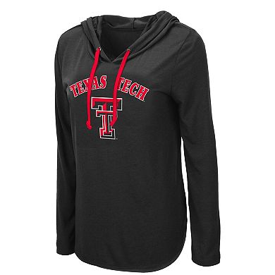 Women's Colosseum Black Texas Tech Red Raiders My Lover Hoodie Long Sleeve T-Shirt